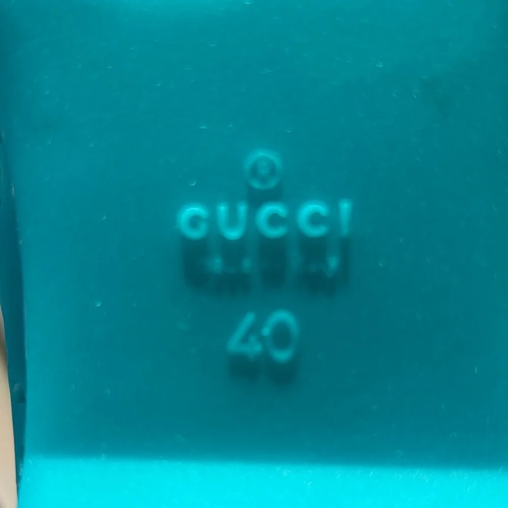 Authentic Gucci Teal GG  Rubber Jelly Ballet Flats EU 40 (US 9.5–10) NIB - Picture 7 of 16
